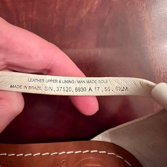 EEUC Tory Burch Phoebe Snakeskin White Thong Sandals Shoes Size 6.5 - Picture 7 of 7